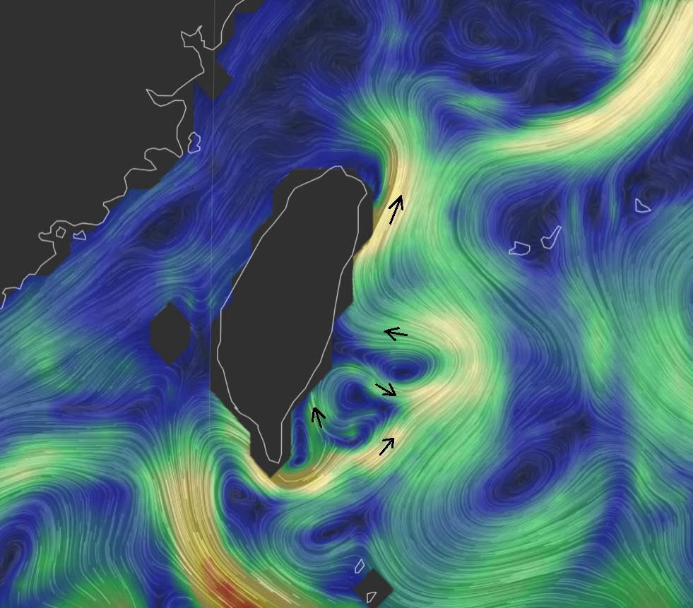 氣象專家鄭明典:「最近黑潮有點變形,渦流明顯,不是緊貼著地形流動!」,網友關心:「落海的F16可能會被帶走了?」 – 東台灣新聞網